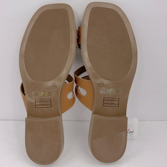 LOTTINI, VACCHETTA MULTI STRAP, BROWN LEATHER FLAT SANDALS, SIZE US 9.5 EU 41 - Picture 14 of 16